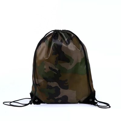 Lo stiletto di seta stampato Logo personalizzato Nylon Poliestere 210D Promozione Gym Backpack
