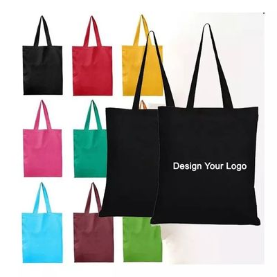 Acceptabile OEM/ODM carta personalizzata modello tela tessuto sacchetto Tote per la spesa alimentare