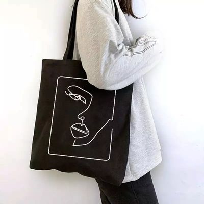 Acceptabile OEM/ODM carta personalizzata modello tela tessuto sacchetto Tote per la spesa alimentare