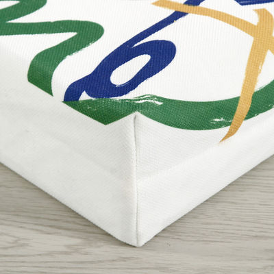 Borsa da shopping stampata su tela di cotone con logo e modello di lettere