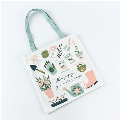 Stile manipolato carta stampata su tela di cotone con logo per alimentari ecologici