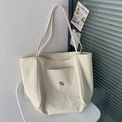 Borsa da bagno per donne a colori personalizzati Eco Canvas Grande capacità e OEM/ODM accettabile