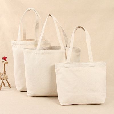 Logo personalizzato Acceptato Eco Friendly Heavy Duty Canvas Shopping Tote Bag con tasca