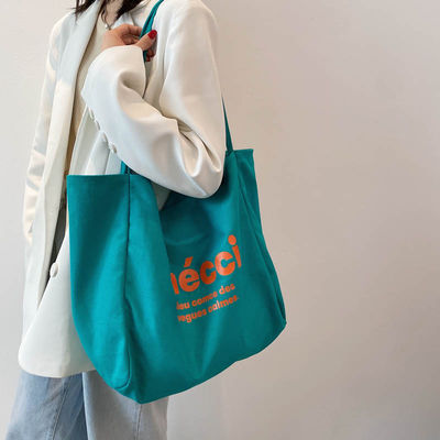La vita quotidiana della scuola Eco Moda Borsa a mano riutilizzabile su misura Borse di cotone per donne