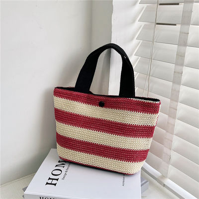 Borsa a mano in paglia di paglia eco-friendly per donna 2022 Beach Tote Donna Modello Tipo altro