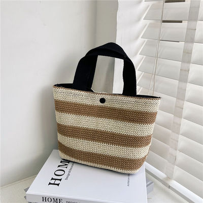 Borsa a mano in paglia di paglia eco-friendly per donna 2022 Beach Tote Donna Modello Tipo altro