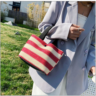 Borsa a mano in paglia di paglia eco-friendly per donna 2022 Beach Tote Donna Modello Tipo altro