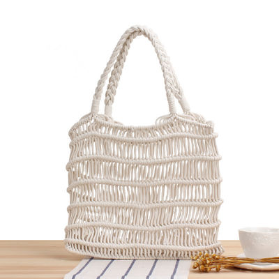 Colore personalizzato 2022 Summer Handmade Women Straw Bag Hollowed Out Woven Beach Hand Bag