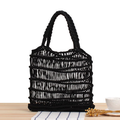 Colore personalizzato 2022 Summer Handmade Women Straw Bag Hollowed Out Woven Beach Hand Bag