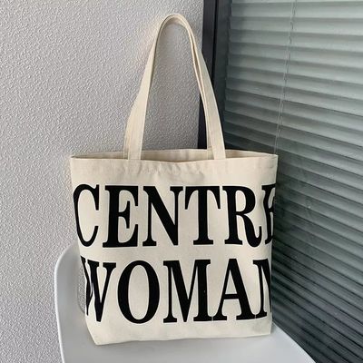 Logo personalizzato stampato Canvas Tote Bag per la vendita al dettaglio extra grande dimensione