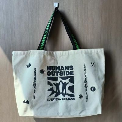 Logo personalizzato stampato Canvas Tote Bag per la vendita al dettaglio extra grande dimensione