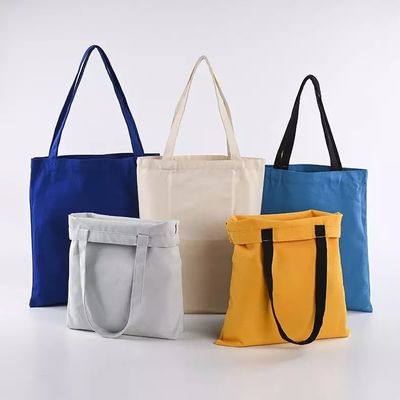 Borse di cotone per acquisti riutilizzabili Borse di tela personalizzate con logo stampato su misura
