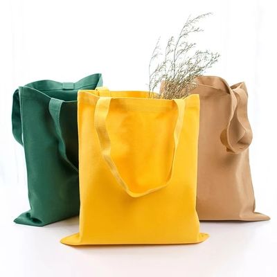 Borse di cotone per acquisti riutilizzabili Borse di tela personalizzate con logo stampato su misura
