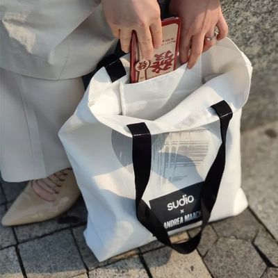 Borse di cotone per acquisti riutilizzabili Borse di tela personalizzate con logo stampato su misura