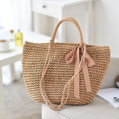 Borsa di paglia tessuta per donne Borsa da spiaggia Tote Sale della stagione balneare 2023