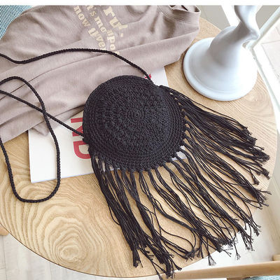 Borse da mano da donna a crochet a macramma multicolore Borse da bagno da spiaggia tessute