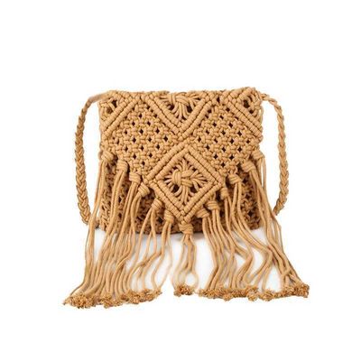 Logo personalizzato Donna Straw Clutch Weave Shoulder Summer Beach Crossbody Borsa con chiusura a zip