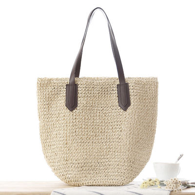 Borse da paglia per donne Summer Natural Raffia Borsa da paglia da spiaggia con due maniglie Nuovo arrivo