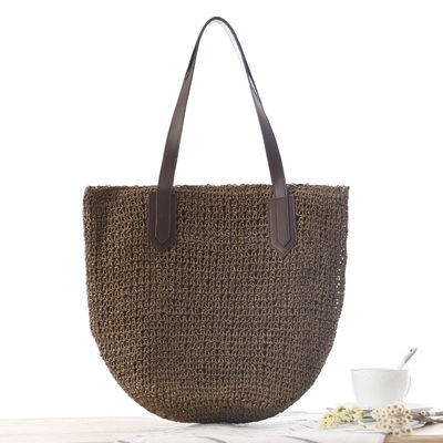 Borse da paglia per donne Summer Natural Raffia Borsa da paglia da spiaggia con due maniglie Nuovo arrivo