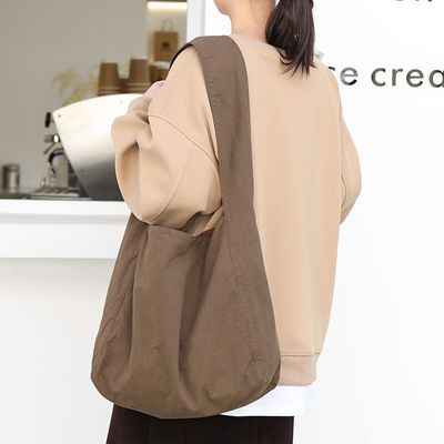 Borsa da spiaggia di moda per esterni personalizzata con stampa di lettere e materiale di cotone