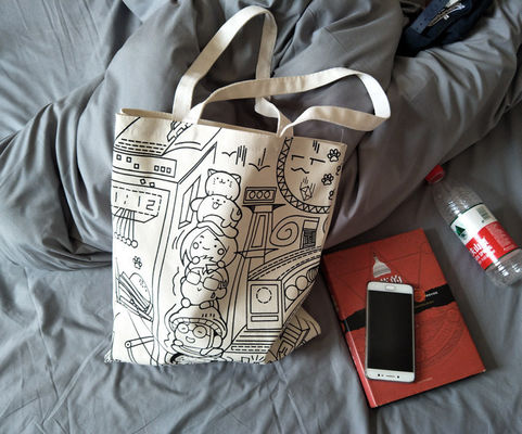 Borsa carta stampata su misura Borsa di carta stampata in cotone Borsa da shopping ecologica
