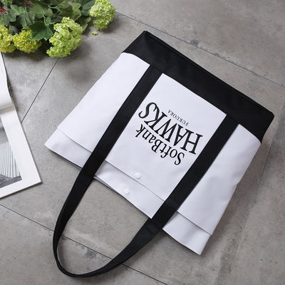 Logo personalizzato Acceptato Borsa Tote in tela durevole per moda outdoor e oltre