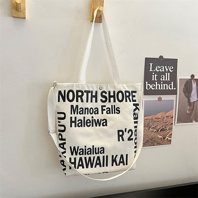 Nuova borsa da donna in canvas con manico e carta
