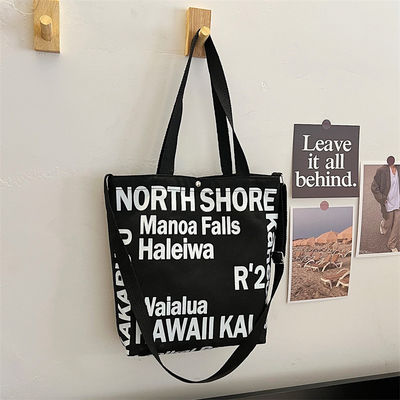 Nuova borsa da donna in canvas con manico e carta