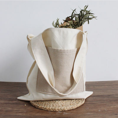 Medium Size Fashionable Reusable Canvas Cotton Tote Bags per lo shopping eco-friendly