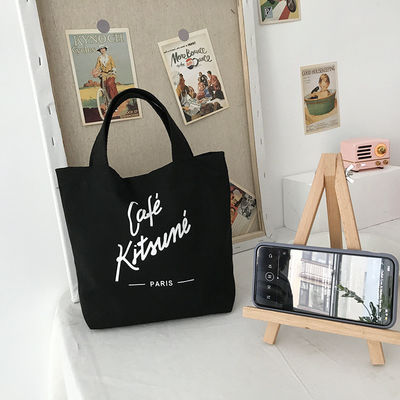 Logo personalizzato personalizzato Moda Riciclabile Acquisti Borsa di cotone Borsa Tote Borsa di tela stampata