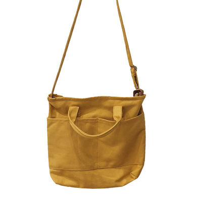Acceptabile OEM/ODM Custom Logo Printing Large Capacity Shoulder Canvas Cotton Tote Bag