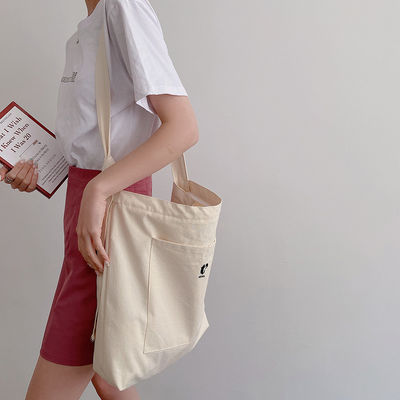 Borsa di cotone di medie dimensioni per acquisti di cotone ecologico