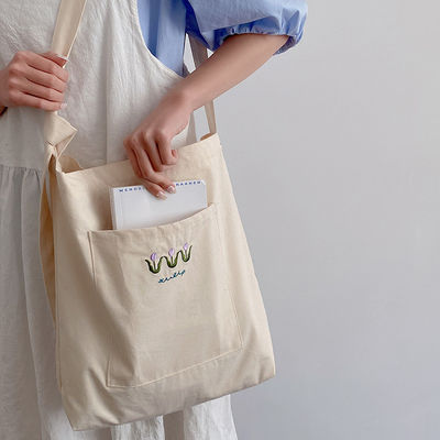 Borsa di cotone di medie dimensioni per acquisti di cotone ecologico