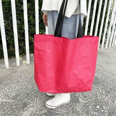 Borsa da shopping in carta Dupont in colore personalizzato con materiale impermeabile e lavabile