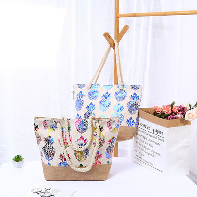 Borsa da spiaggia Donne Donna Tote casual Moda Stampa di fiori Estate Grande capacità