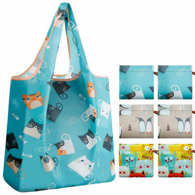REPT Poliestere eco-compatibile riutilizzabile Shopping Tote pieghevole Makeup Packaging sacchetti di nylon