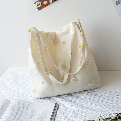 OEM/ODM Accettato Logo personalizzato direttamente ricamato Medium Size Shopping Cotton Tote Bag