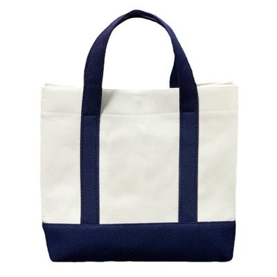 Borsa da shopping Eco Blank Line Tote Canvas riutilizzabile con logo personalizzato e logo personalizzato