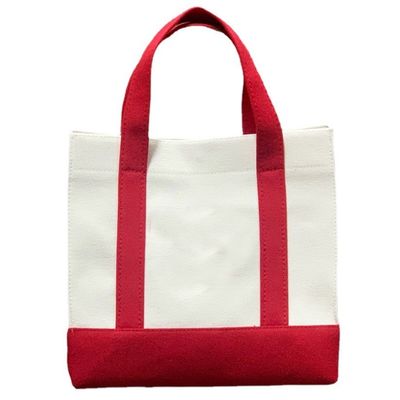 Borsa da shopping Eco Blank Line Tote Canvas riutilizzabile con logo personalizzato e logo personalizzato