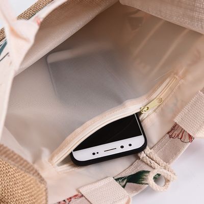 Sacchetti per lo shopping di iuta personalizzano un sacchetto riutilizzabile per la dimensione media nel mercato del Bangladesh