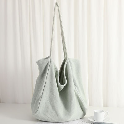 Borsa da shopping leggera in denim eco-friendly cosmetica con disegno animato