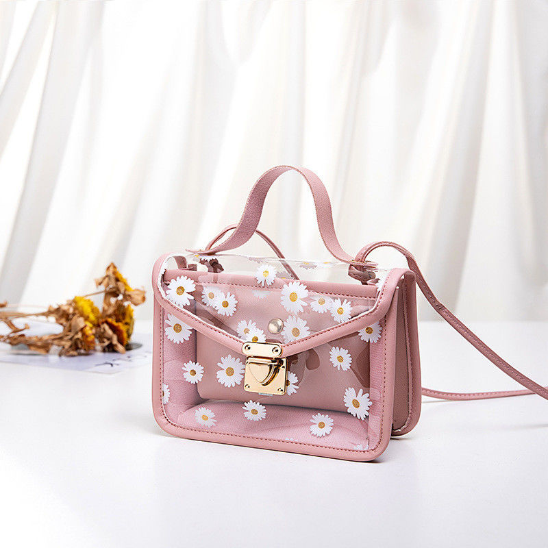 Piccole Daisy PVC Estate Coreano Modelli Trasparenti Gelatina Cellulare Customized Tote Bag