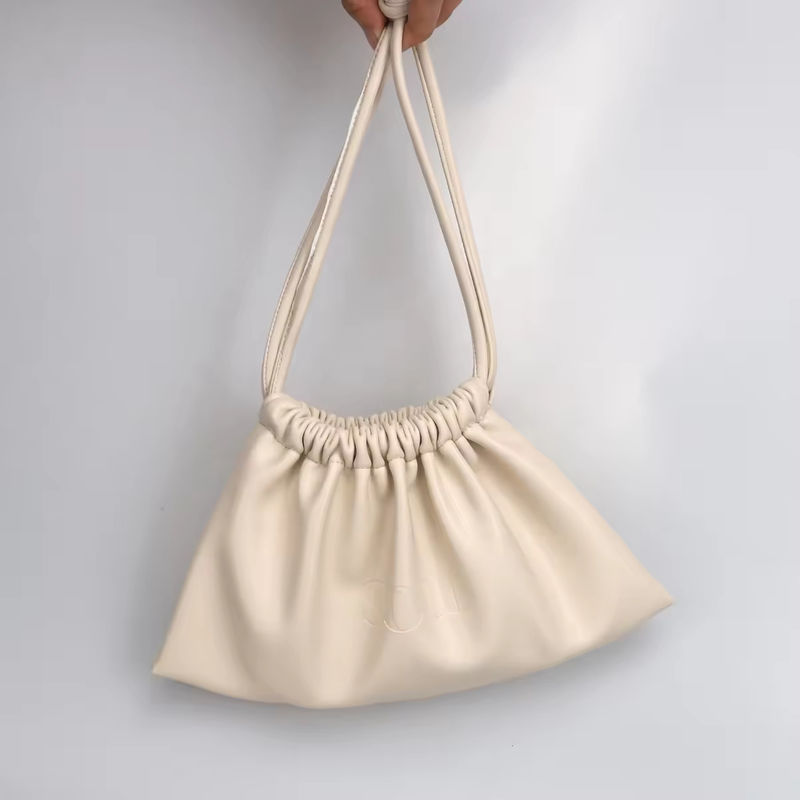 Colore personalizzato Lady di lusso PU cuoio pullstring sacchetto cosmetico con logo personalizzato