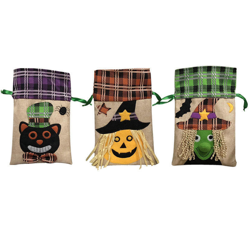 Sacchetto per dolci di Halloween a colori personalizzati con corda di tiro Sacchetto regalo creativo non tessuto