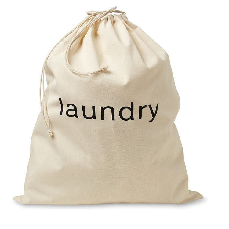 Design Jumbo Drawstring zaino per lavanderia pesante fabbricato in cotone e lino