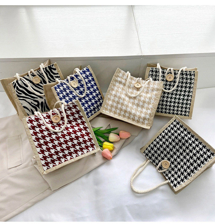 Eco-friendly Canvas Clutch Style Low Moq Riciclabile Plain Hessian Gift Mini Jute Bags