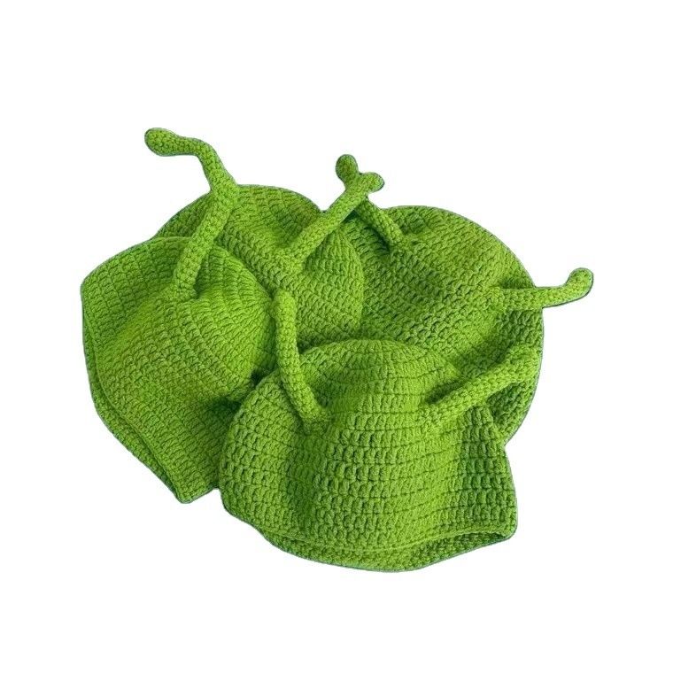 Cappello unisex per adulti festa Balaclava mostro Shrek lana invernale a maglia verde divertente cappello Skullies cappello per artigianale