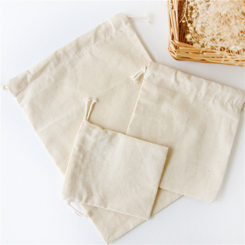 OEM/ODM Accettato Logo personalizzato Borsa a corda stampata di cotone di lino per regalo eco-friendly