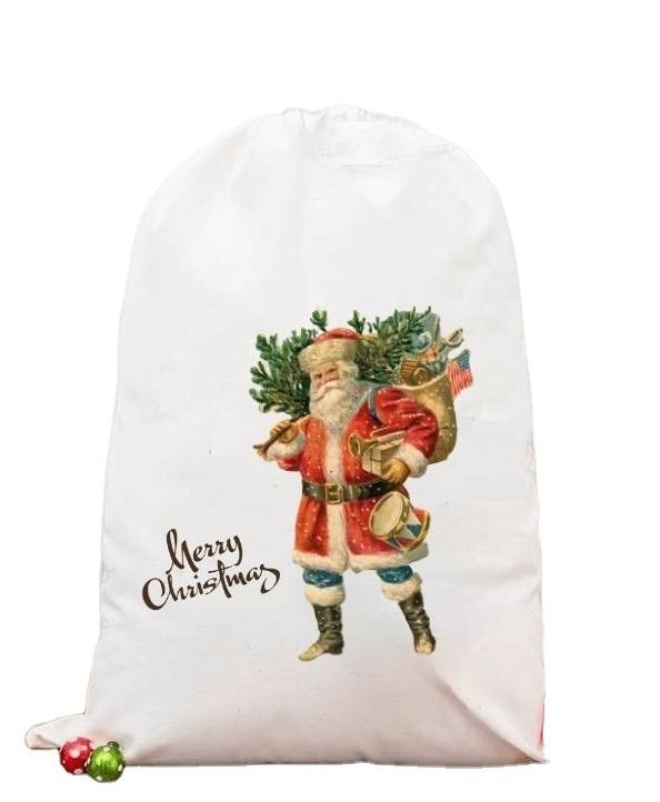 Borsa per giardini di Natale a corde di colore personalizzato per l'imballaggio dei regali personalizzato