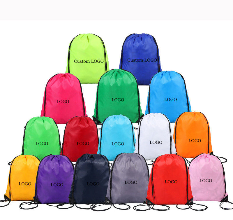 Moda Stile Custom Polyester riciclata pullstring Gym Bag per sport e fitness